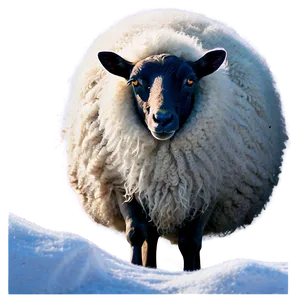 Winter Sheep PNG 77