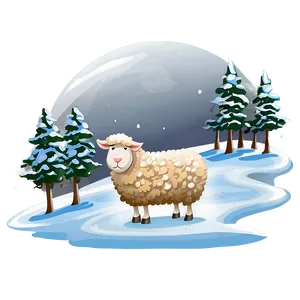 Winter Sheep PNG Qrj