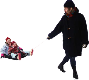 Winter Sled Funwith Family.png PNG