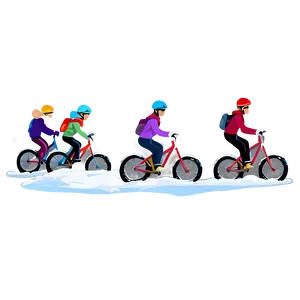 Winter Snow Biking Png 06282024 PNG image