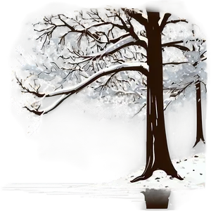 Winter Snow Forest Trees Png 42 PNG image