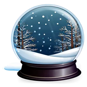 Winter Snow Globe PNG 05032024