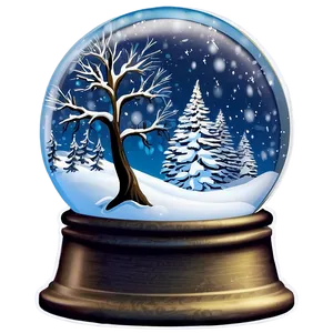 Winter Snow Globe PNG 11