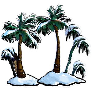 Winter Snow Palms Png 06112024 PNG image