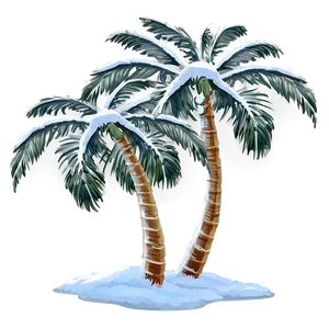 Winter Snow Palms Png 06112024 PNG image