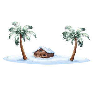 Winter Snow Palms Png 06112024 PNG image