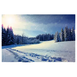Winter Snow Scene Photo PNG 78