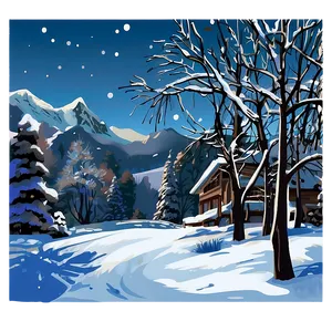 Winter Snow Scene Photo PNG Xnw93 PNG