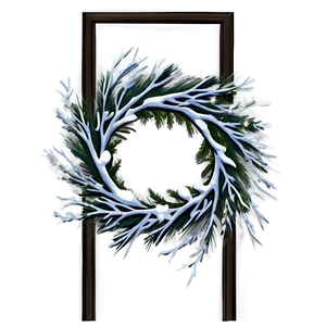 Winter Snow Wreath PNG 05242024