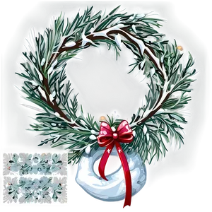 Winter Snow Wreath PNG Kjf92