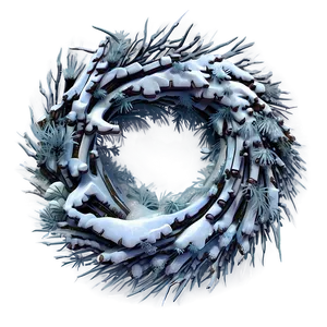Winter Snow Wreath PNG Nph44