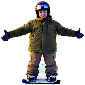 Winter Snowboard PNG 05242024