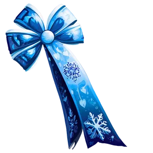 Winter Snowflake Bow Png 05042024 PNG image