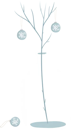 Winter Snowflake Decorationin Vase PNG image