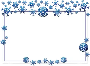 Winter Snowflake Frame Design