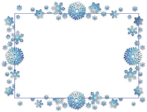 Winter Snowflake Frame Design