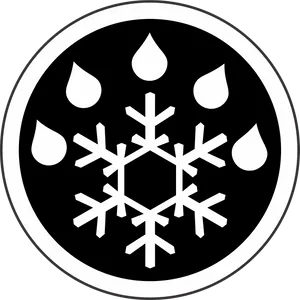 Winter Snowflake Water Drops Symbol PNG
