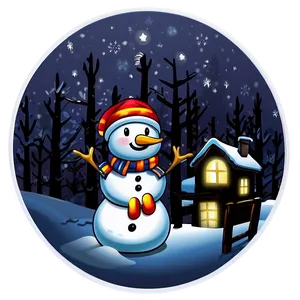 Winter Snowman Sticker Png 72 PNG image