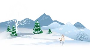 Winter_ Snowscape_with_ Trees_and_ Mountains.jpg PNG image