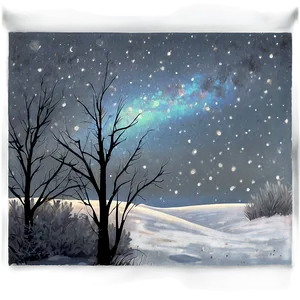 Winter Starry Sky Png Dfl36 PNG image