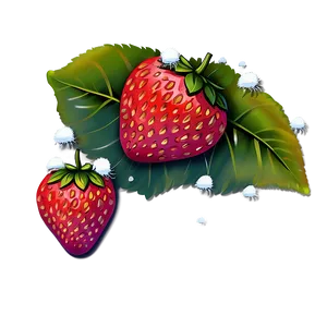 Winter Strawberry Cute PNG Vhx PNG