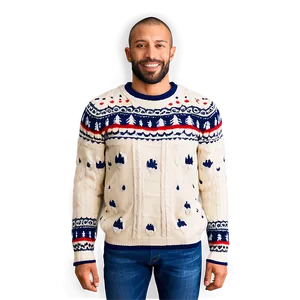 Winter Sweater Print Png 25 PNG image