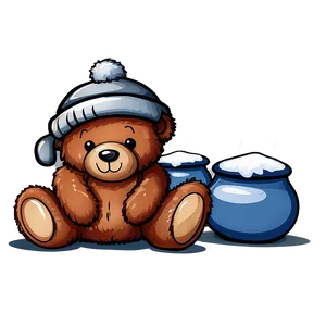 Winter Teddy Bear Clipart PNG Qjq