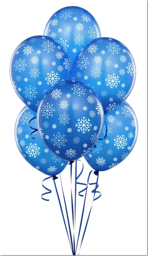 Winter Themed Balloons Bunch PNG image
