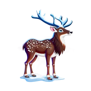 Winter Themed Cartoon Animal PNG 06252024