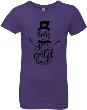 Winter Themed T Shirt Design PNG image