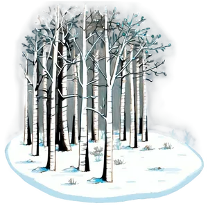 Winter Trees And Full Moon PNG 81 PNG