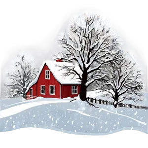 Winter Trees And Snowy Rooftops PNG Tsk3 PNG