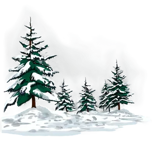 Winter Trees In Black And White PNG 88 PNG