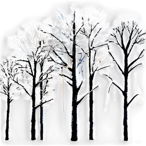 Winter Trees With Birds PNG 06292024