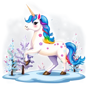 Winter Unicorn Clipart PNG Wuj89 PNG