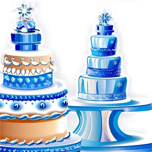 Winter Wedding Cake PNG 91