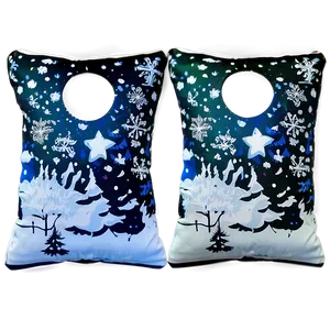 Winter Wonderland Cornhole Bag PNG Aqi