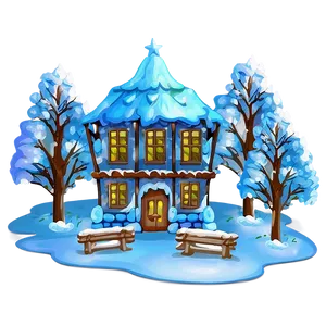 Winter Wonderland Scene PNG 42