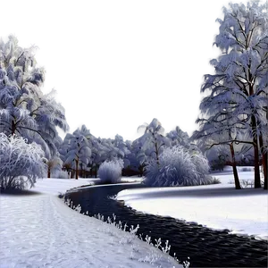 Winter Wonderland Scene PNG Xxe