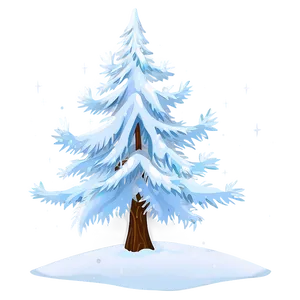 Winter Wonderland Tree Scene PNG 06292024