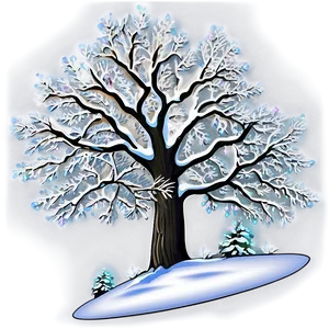 Winter Wonderland Tree Scene Png 17 PNG image