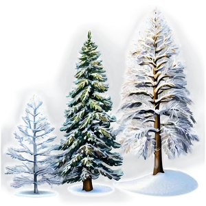 Winter Wonderland Trees Png Lhy PNG image