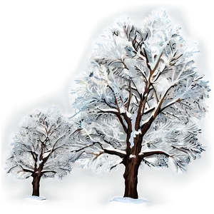 Wintery Snow Trees PNG Nfv