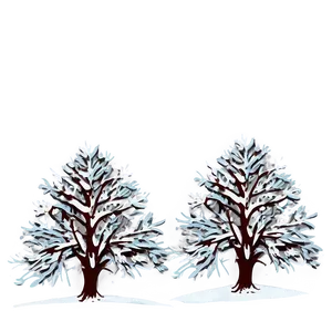 Wintery Snow Trees PNG Yjb62