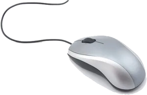 Wired Optical Mouse Silver PNG image