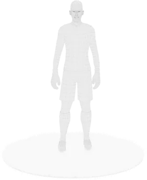 Wireframe Human Modelon Pedestal