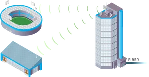 Wireless Communication Network Illustration