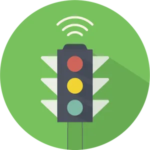 Wireless Controlled Traffic Light Illustration PNG image