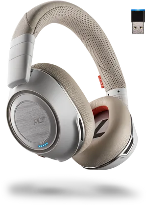 Wireless Headphoneswith Micro U S B Dongle PNG