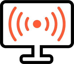 Wireless Signal Icon Redon Black PNG image